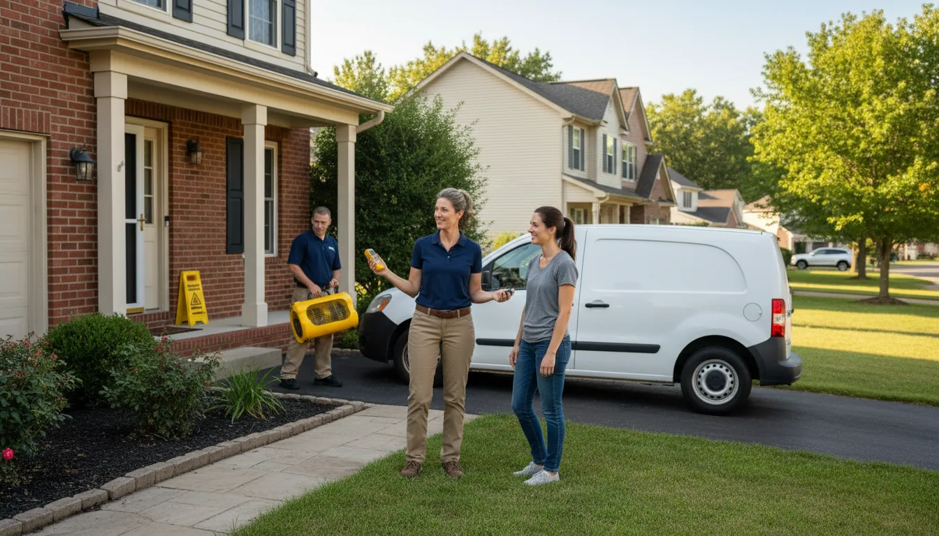 Residential water damage restoration in Woodland, NC